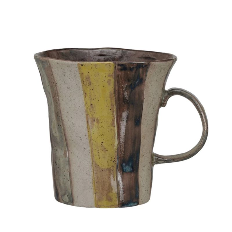 Stoneware Striped Mug