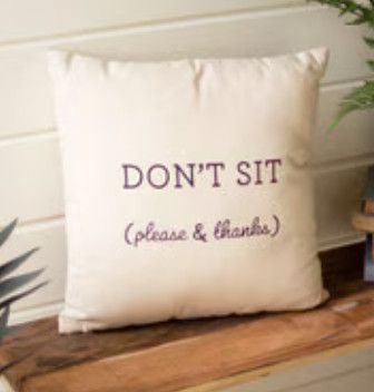 Don't Sit (Please &amp; Thanks) Pillow