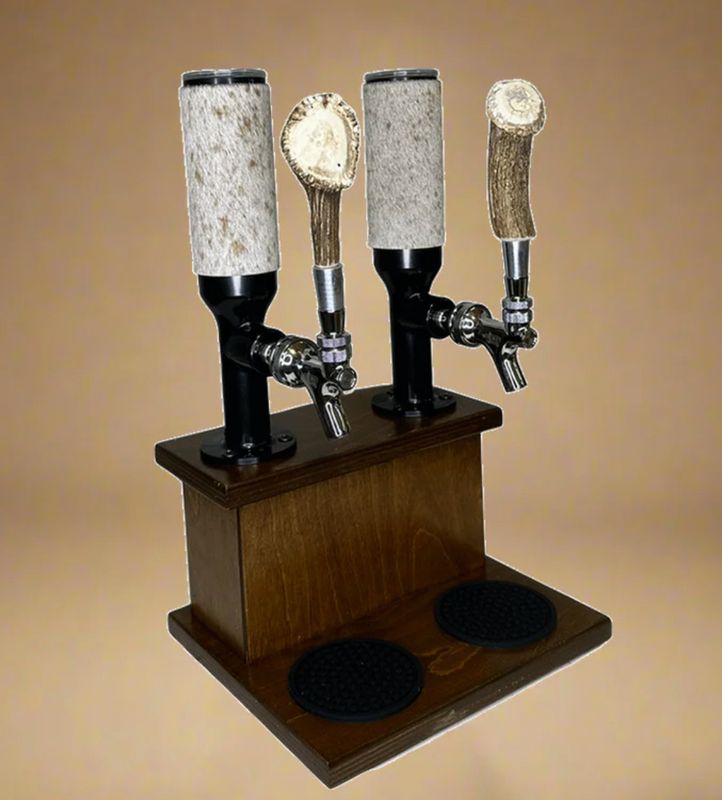 Antler &amp; Cowhide Brindle Double