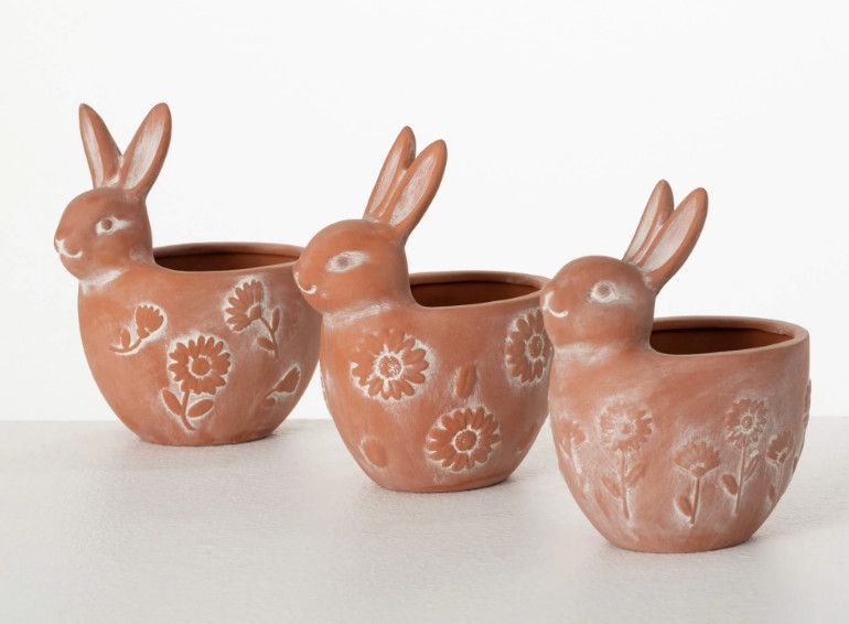 Terra-cotta Bunny Planters