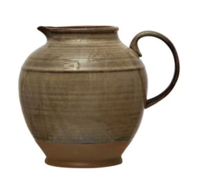 CC 72 oz. Stoneware Pitcher, Reactive Glaze