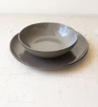 Bayou Grey Ceramic Dinner Bowl