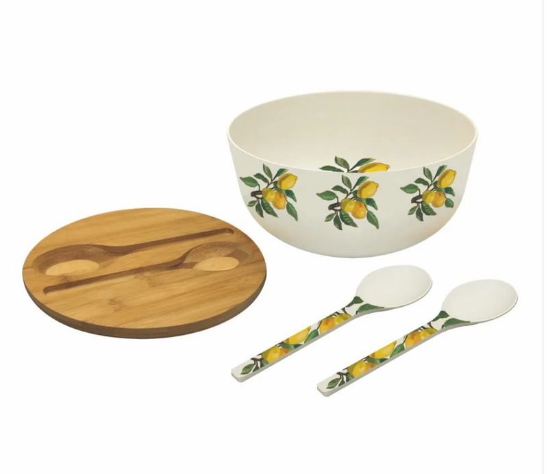 Lemon Musee Bamboo Salad Bowl