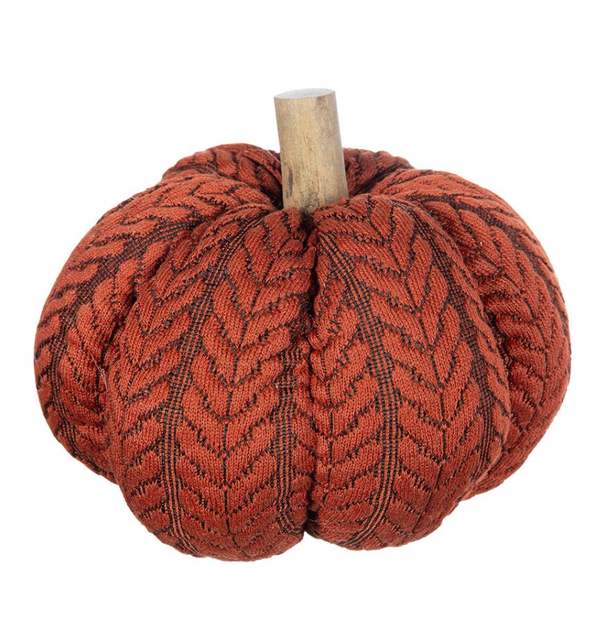 Fabric Pumpkin,Orange 8.5x8.5x8.5"