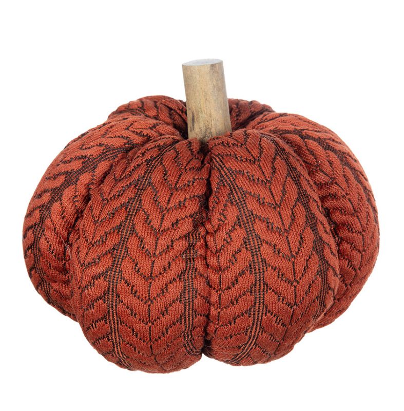 Fabric Pumpkin,Orange 8.5x8.5x8.5"