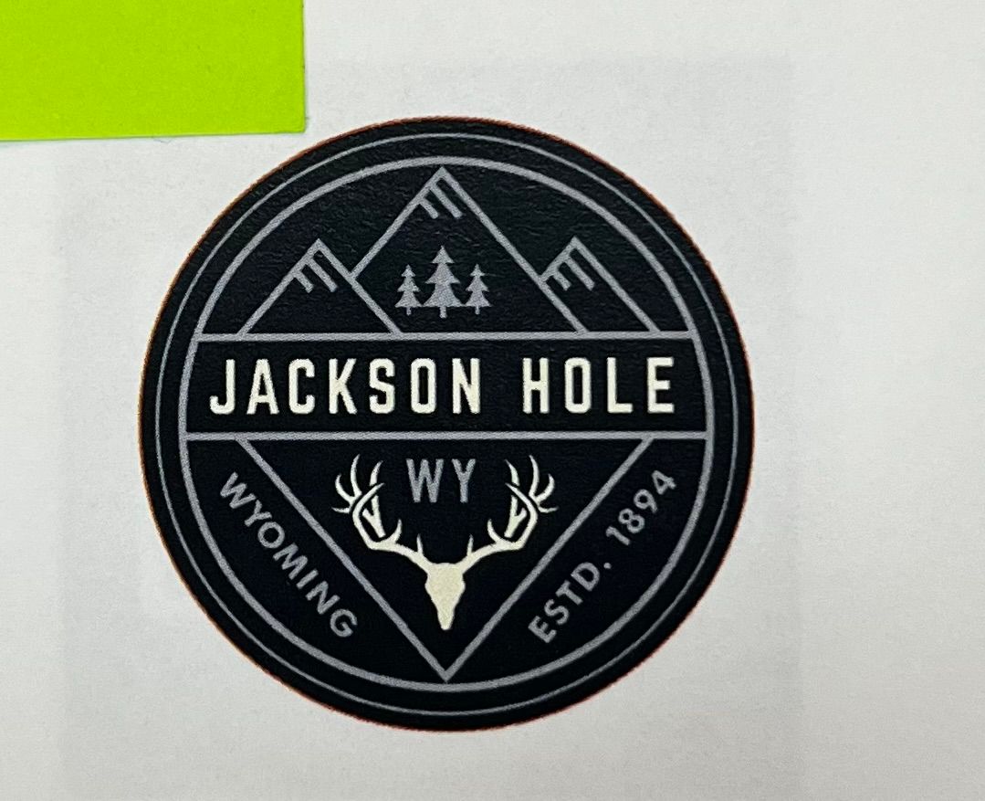 Geometric Mountain &amp; Skull Sticker