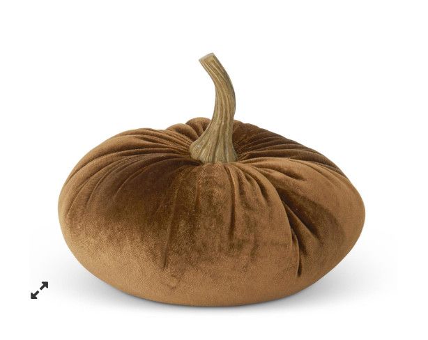Brown Velvet Stuffed Pumpkin