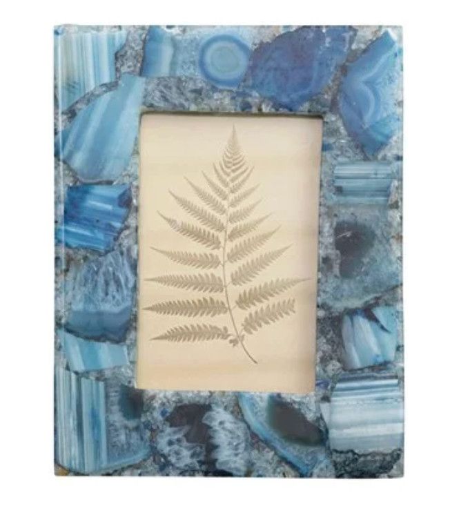 Agate Photo Frame, Blue