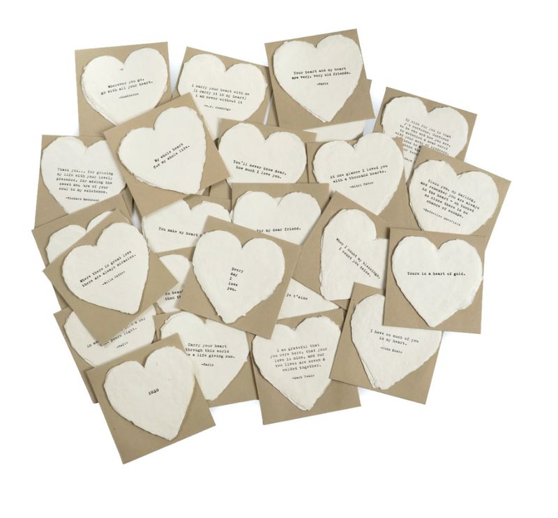 Mini Heart Shaped Cards W/ Envelope