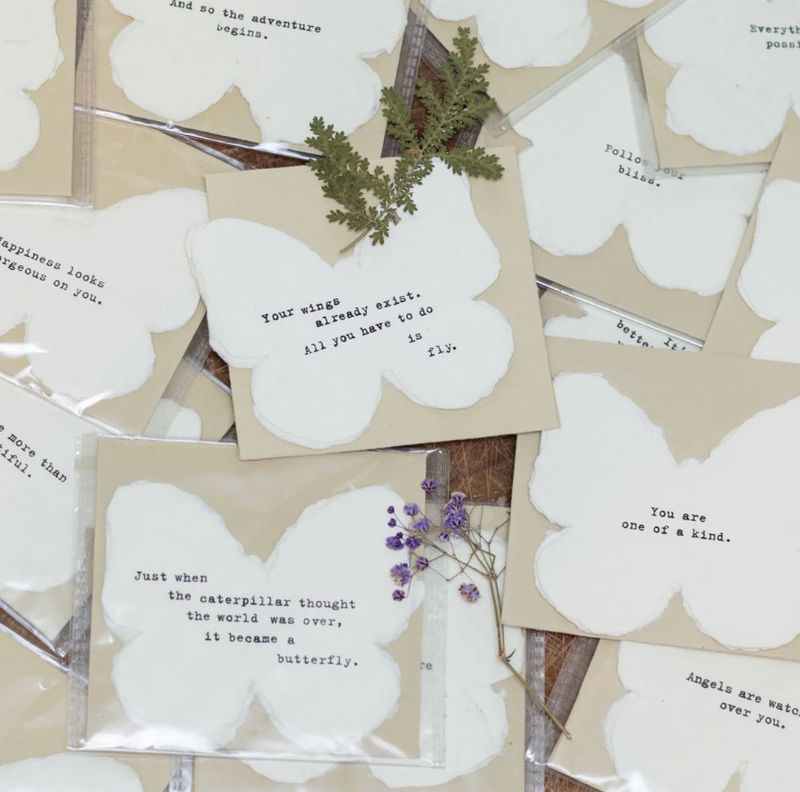 SB Butterfly Shaped Card with Envelope - 3.5"x3.5"