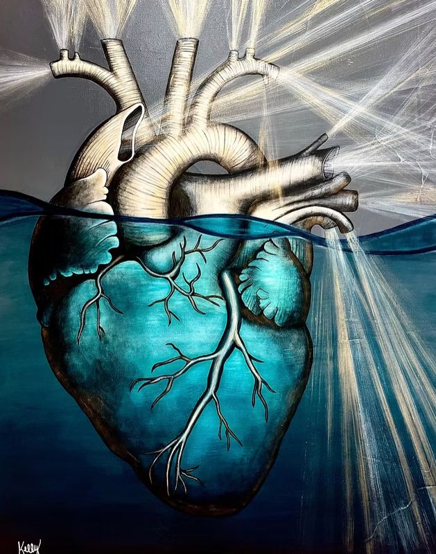 Consignment Kelly Glaros "Heart Realm" 24x30 Original