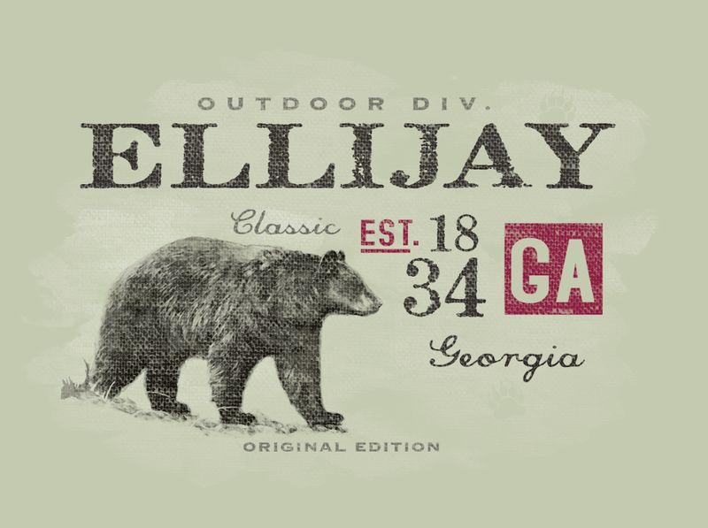 Long Sleeve Shirt w/ Hood, Ellijay Black Bear Apex