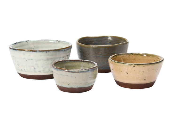 Stoneware Bowls with Reactive Glaze