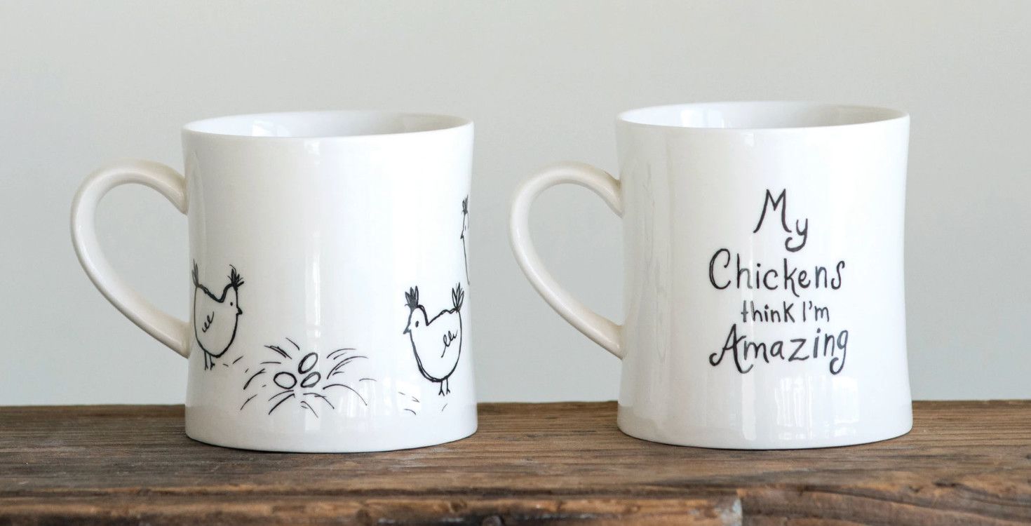 Chicken Mugs, Saying: My Girls Think I'm Amazing