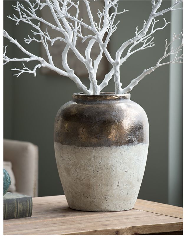 Two Tone Bronze Vase 13x13x15.8