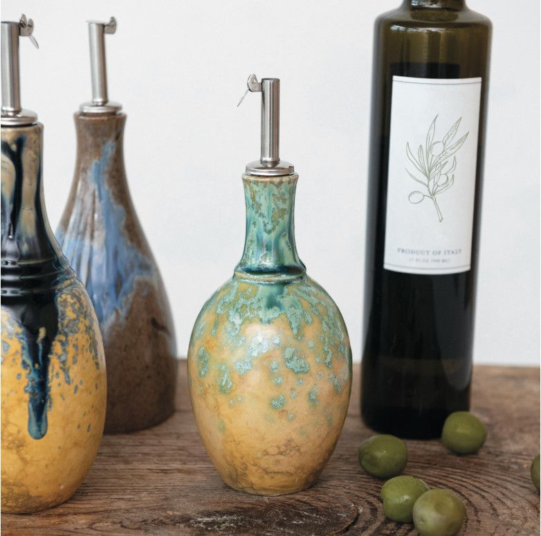 CC 10 oz. Stoneware Oil Cruet