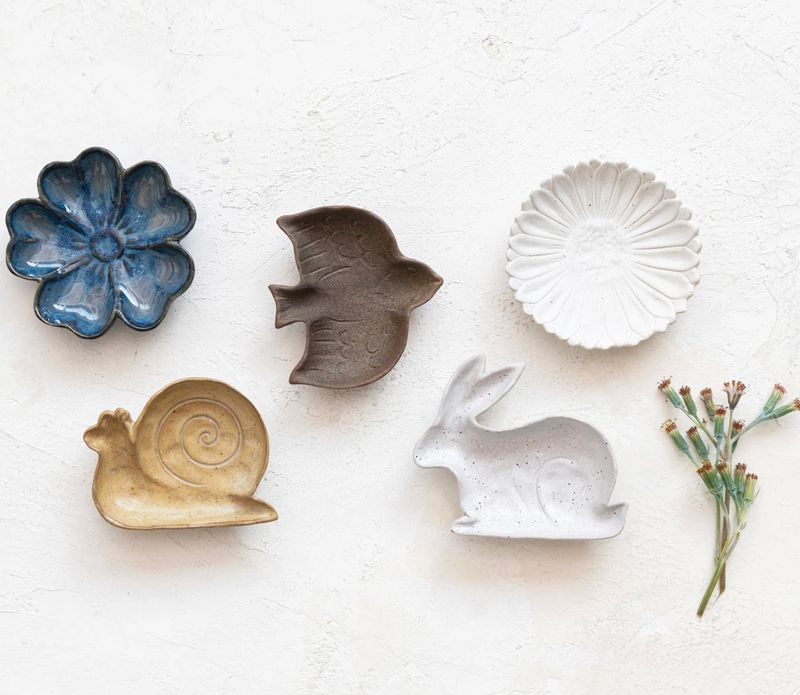 Stoneware Flora/Fauna Dish