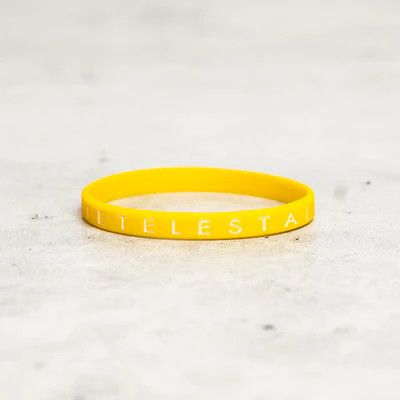 Tetelestai Rubber Bracelet, Color: Yellow, Size: Women's