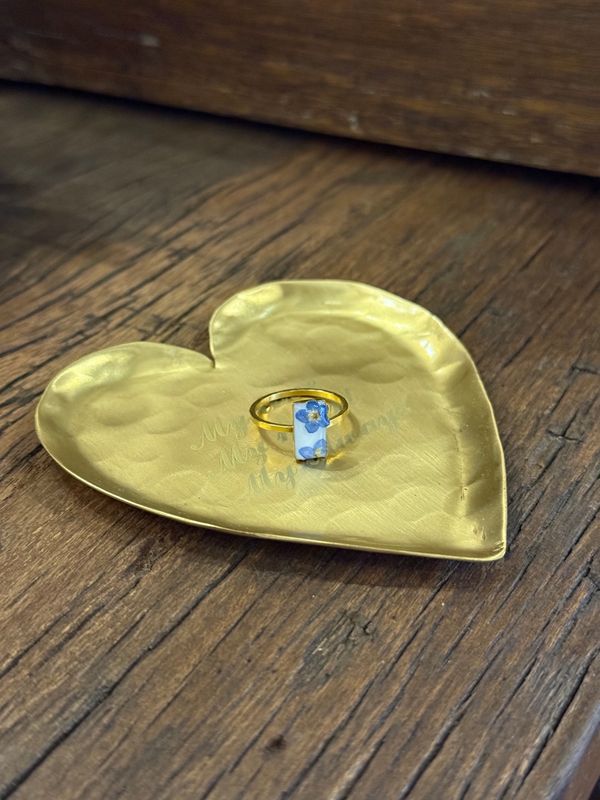 Consignment Colby Baker "Ring" Small Rectangle Forget Me Not