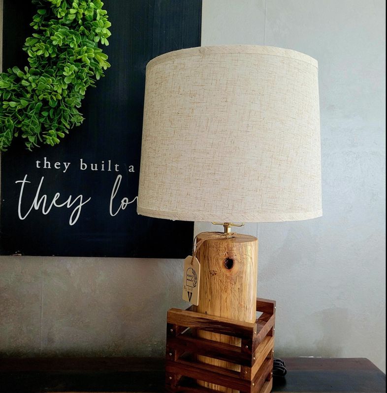 Consignment Will's Woodworks  Maple Walnut Lamp #61