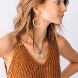 Donut Disc Earrings, Color: Gold, Size: Large