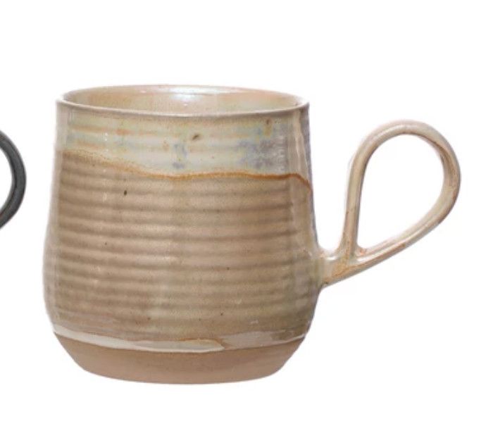 18oz Stoneware Mug, Color: Cream