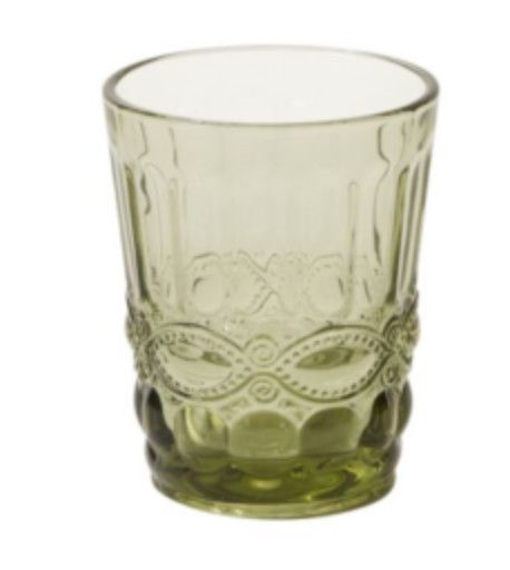Momento Drinking Glass, Color: Green, Size: 3 x 3.75