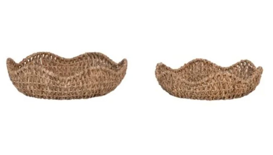 Decorative Braided Bankuan Bowl w/ Scalloped Edge, Size: Small