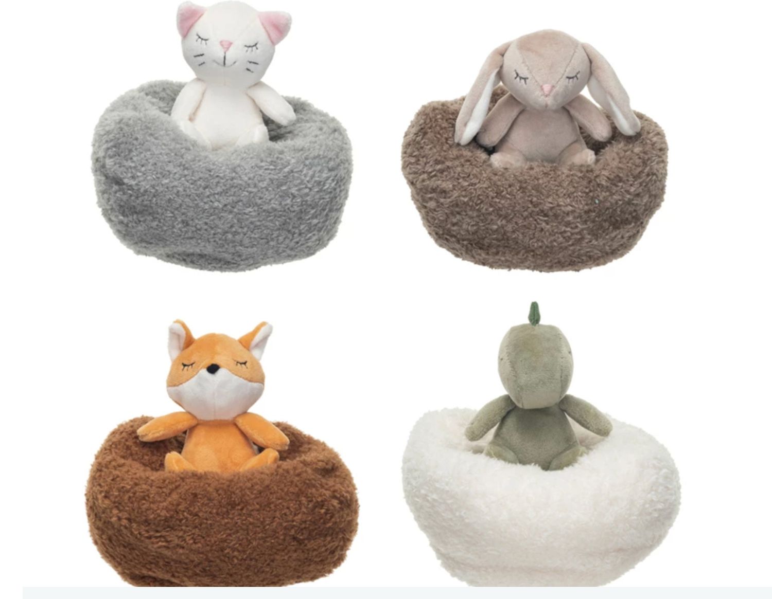 Plush Animal w/ Mini Bean Bag, Style: Dinosaur