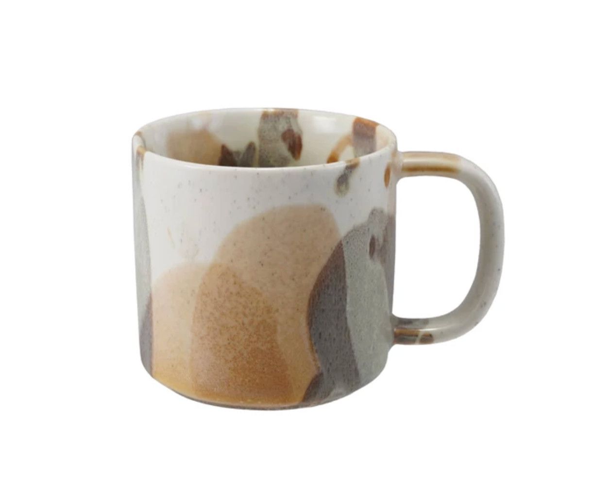 Neutral Stoneware Mug, Reactive Glaze
