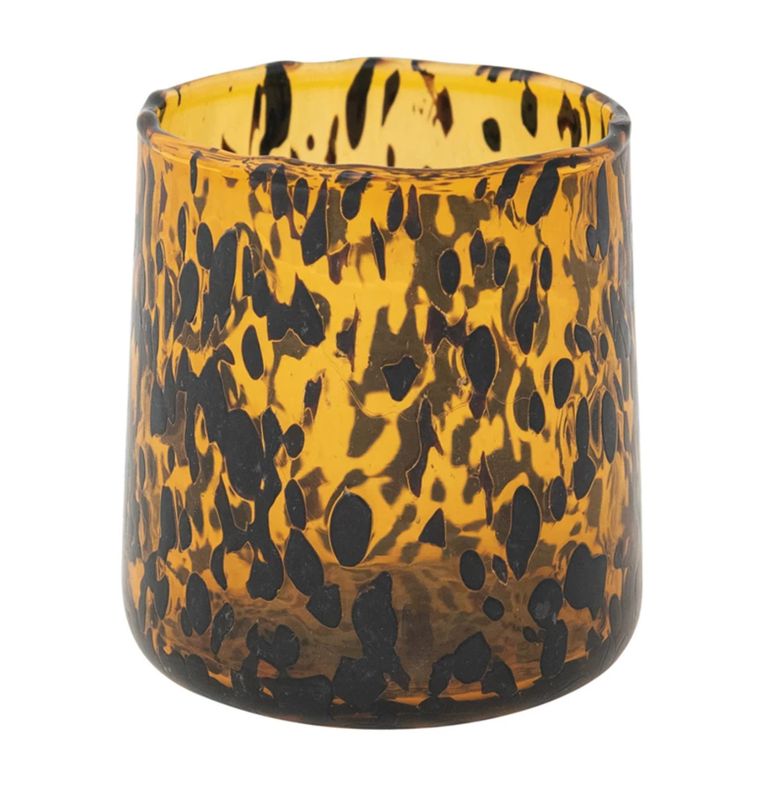 Tortoise Shell Drinking Glass