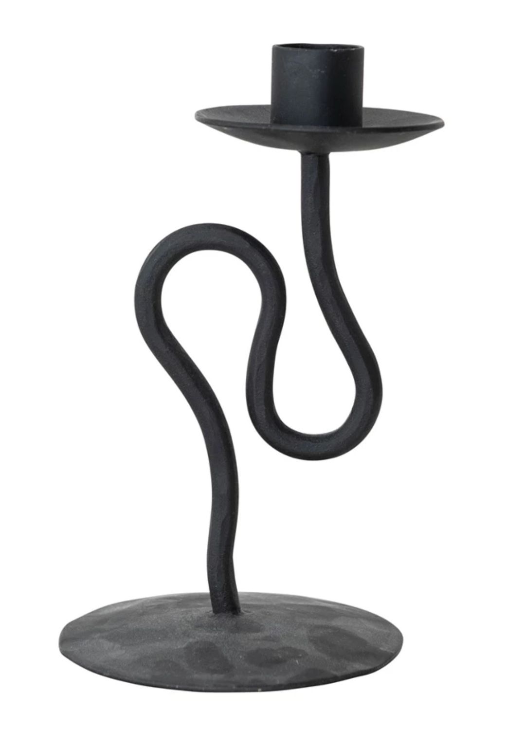 Hand-Forged Abstract Taper Holder, Size: Small