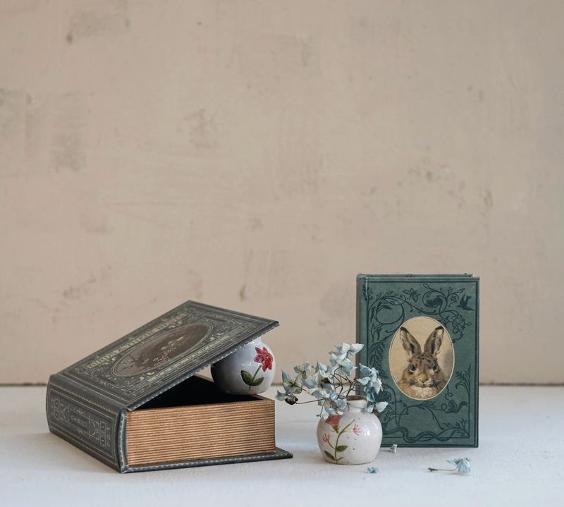 Canvas Book Storage Box,