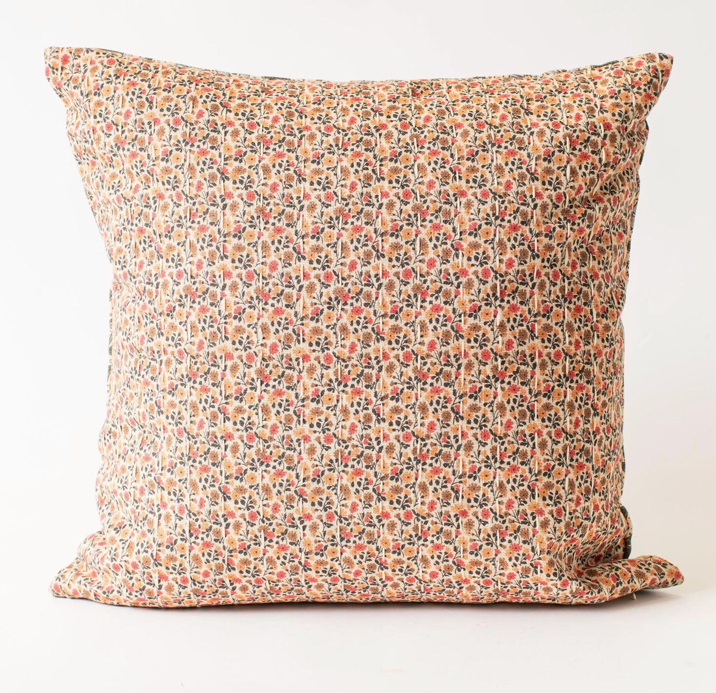 Reversible Pillow, Mini Peach Floral