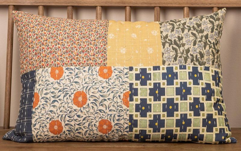 Quilted Patchwork Large Pillow