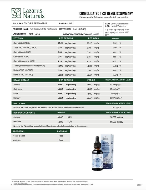 Lazarus Naturals Salmon Pet CBD Tincture