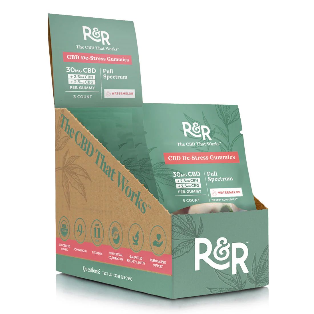 R&amp;R Medicinals CBD Gummies, Attribute: CBN+CBG 3 count