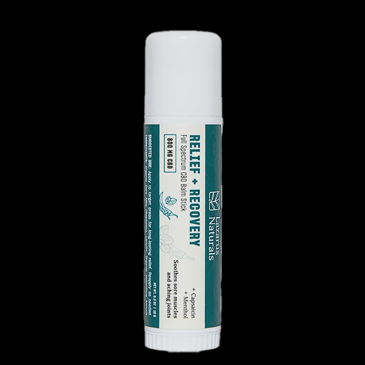 Lazarus Naturals CBD Balm Stick  (16g) 800mg, Material: Relief + Recovery