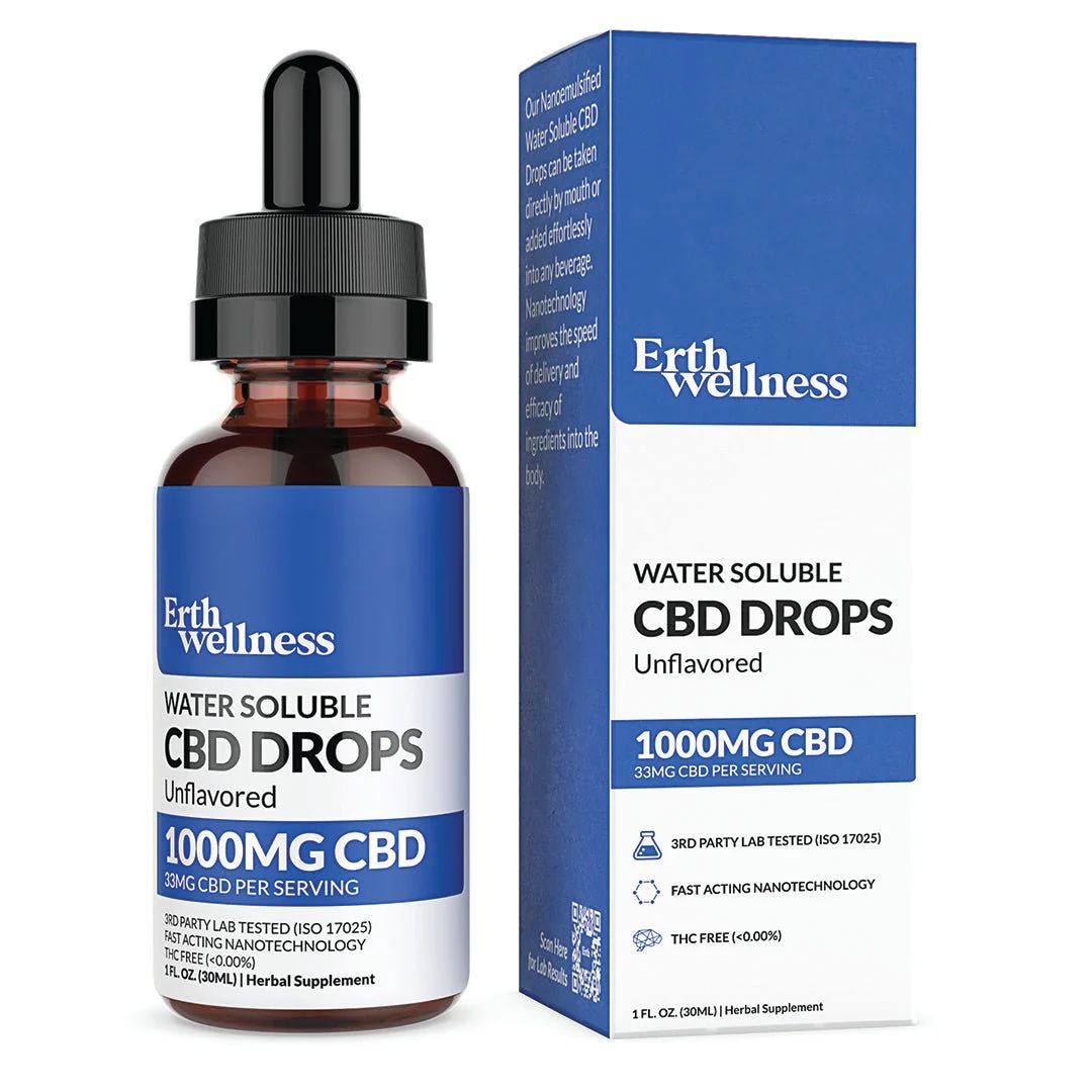 Erth Wellness - Water Soluble CBD Tincture 1000mg