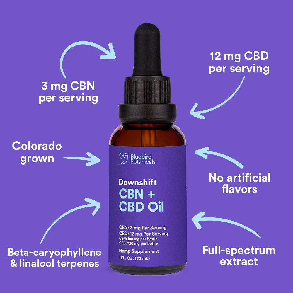 Bluebird Botanicals - Downshift CBN + CBD Oil
