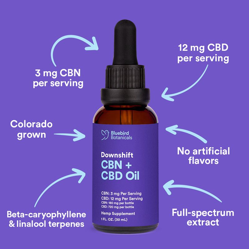 Bluebird Botanicals - Downshift CBN + CBD Oil