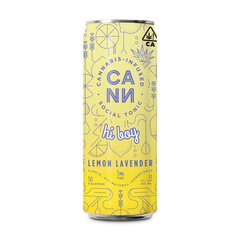 Cann Lemon Lavender Hi Boy 12oz Sparkling CBD Drink