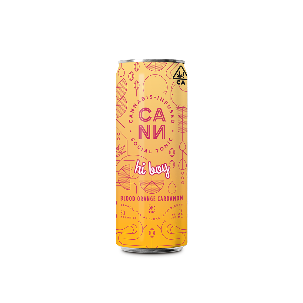 Cann Blood Orange Cardamom Hi Boy 12oz Sparkling CBD Drink