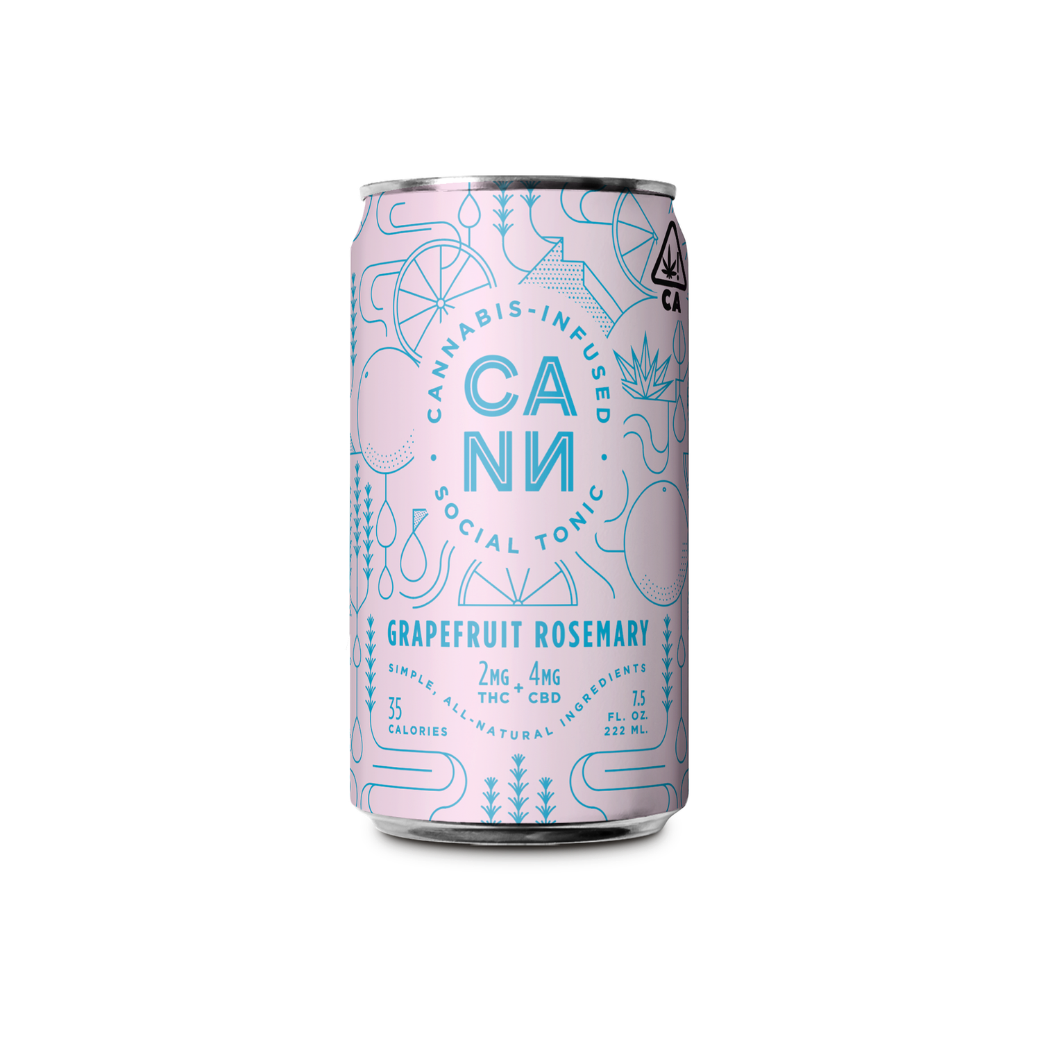 Cann Grapefruit Rosemary 8oz Sparkling CBD Drink