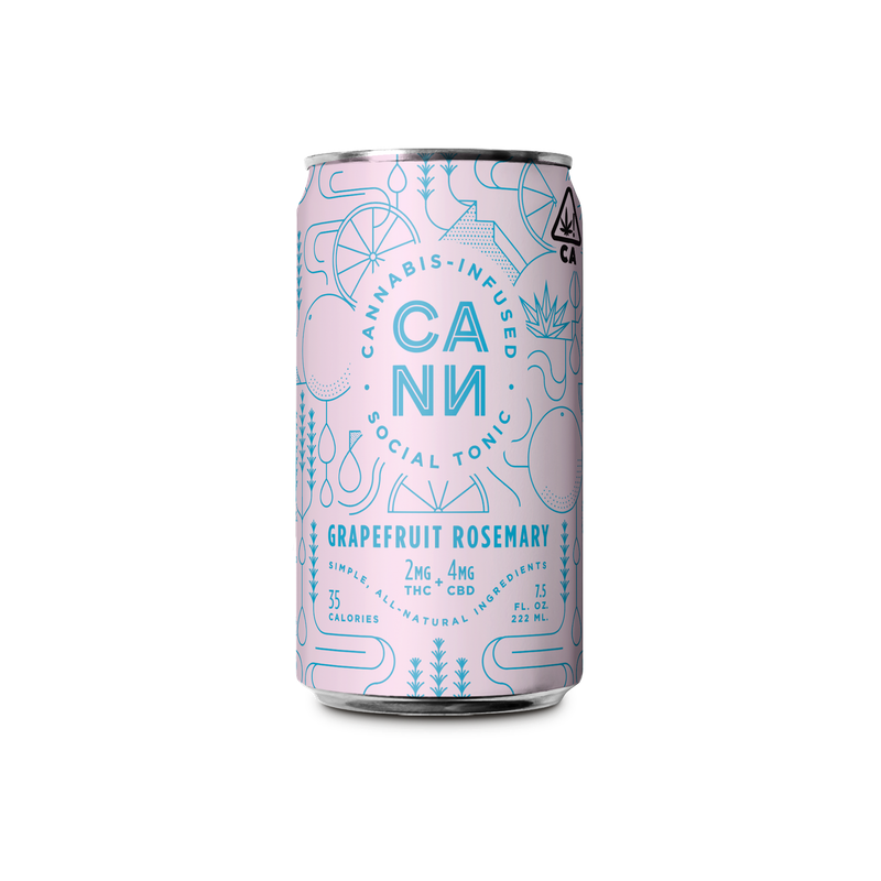 Cann Grapefruit Rosemary 8oz Sparkling CBD Drink
