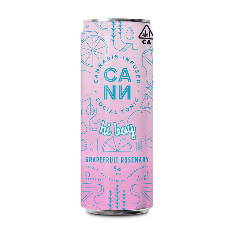 Cann Grapefruit Rosemary Hi Boy 12oz Sparkling CBD Drink