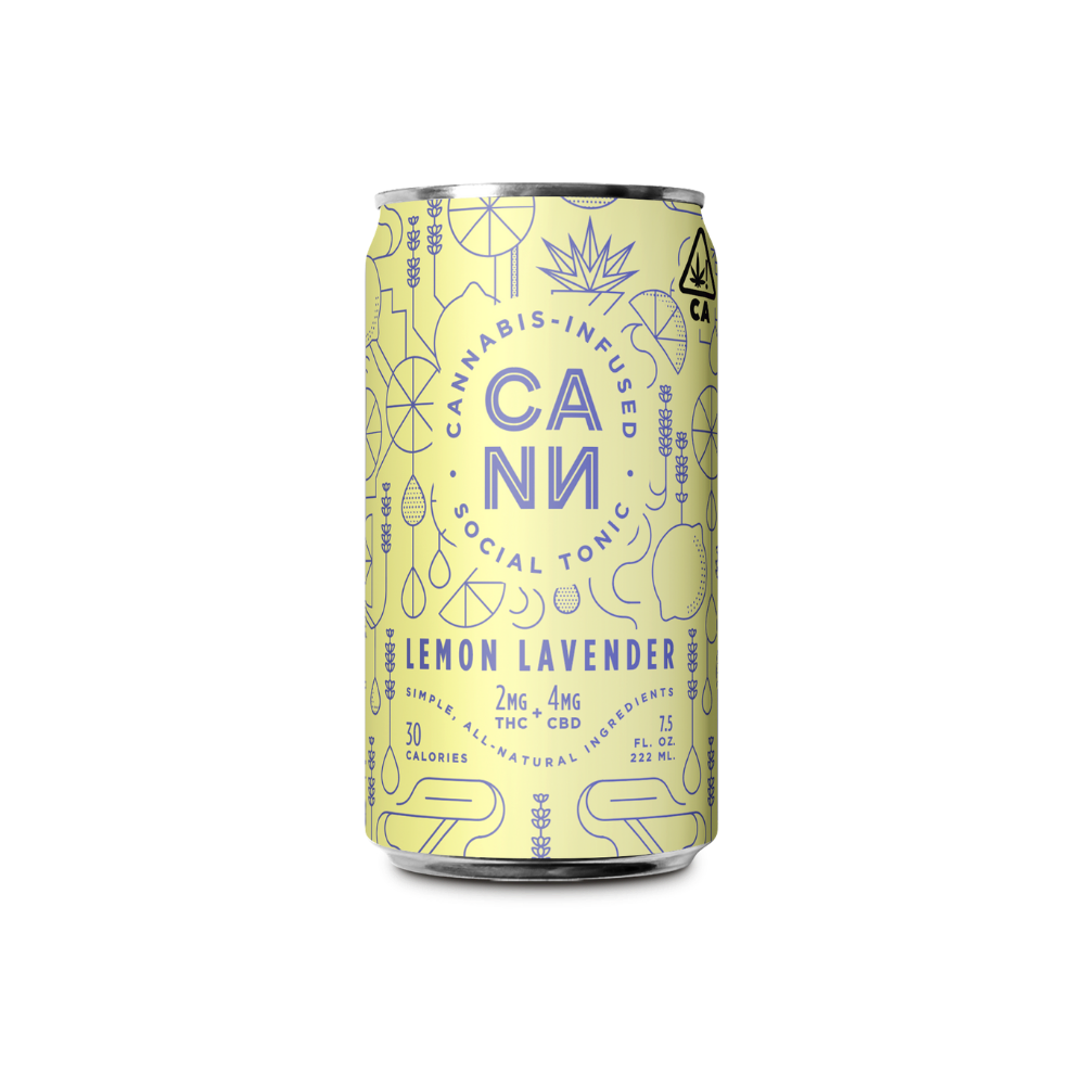 Cann Lemon Lavender 8oz Sparkling CBD Drink