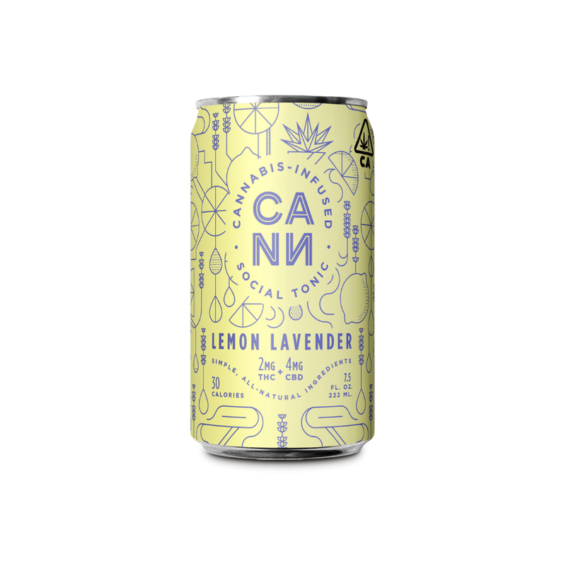 Cann Lemon Lavender 8oz Sparkling CBD Drink