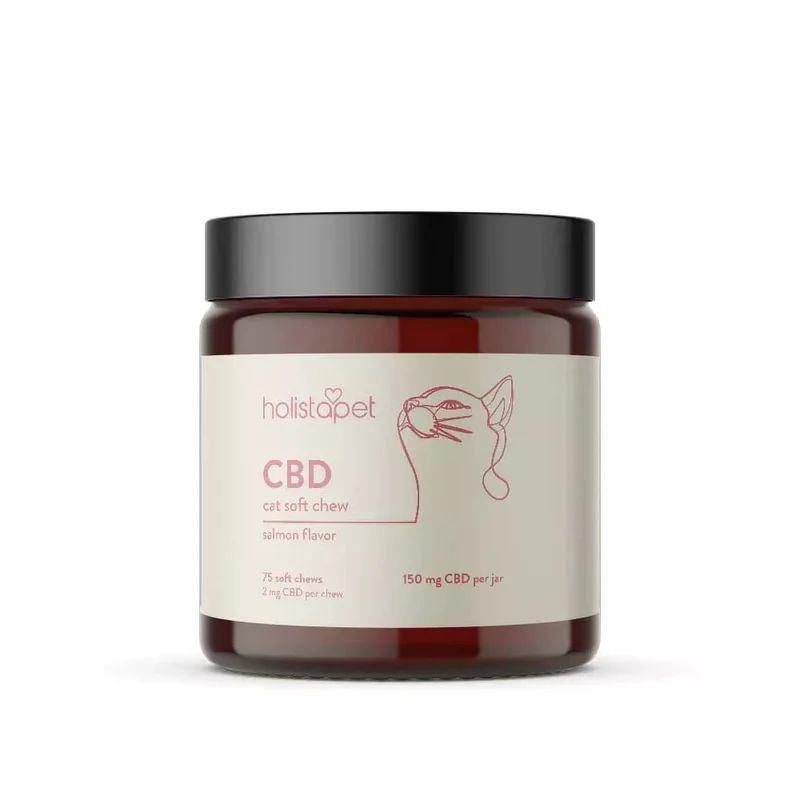 Holistapet Salmon Flavored CBD Cat Soft Chews - 2 mg