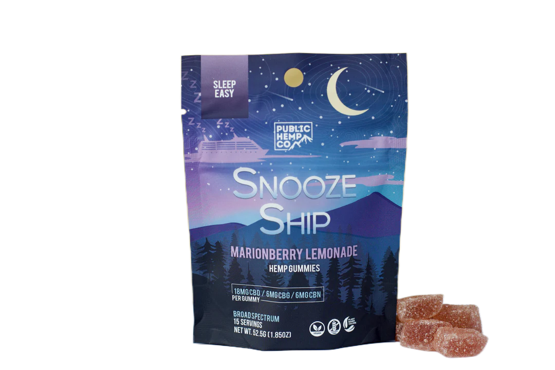 Puffs for the Public Gummies, Attribute: Snooze Ship CBD+CBN
